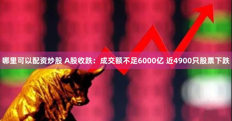 哪里可以配资炒股 A股收跌：成交额不足6000亿 近4900只股票下跌